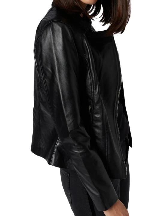 Designer Lapel Collar Leather Jacket Designer Lapel Collar Leather Jacket