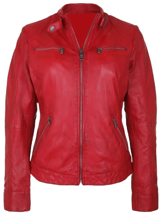 Genuine Red Leather Jacket