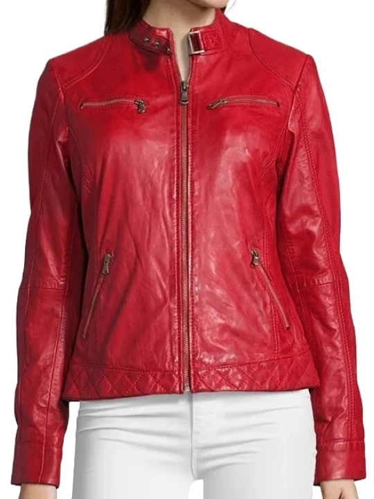 Genuine Red Leather Jacket
