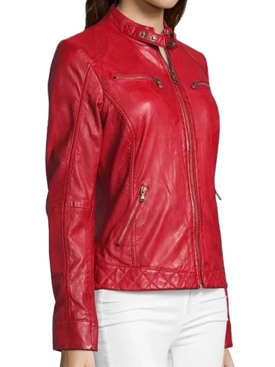 Genuine Red Leather Jacket
