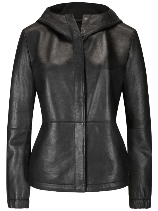 Hooded Genuine Leather Jacket