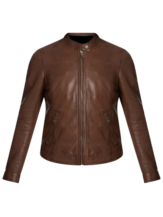 Lady Brown Leather Jacket