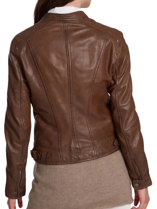 Lady Brown Leather Jacket