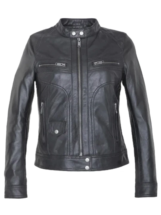 Pure Black Leather Jacket