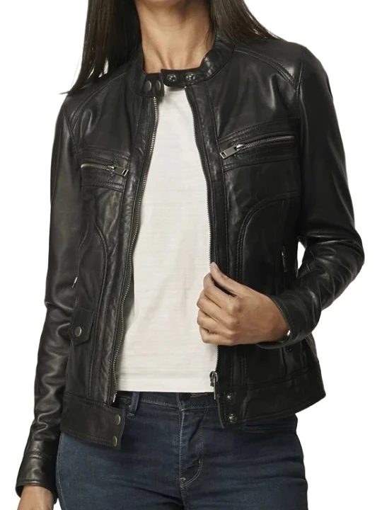 Pure Black Leather Jacket