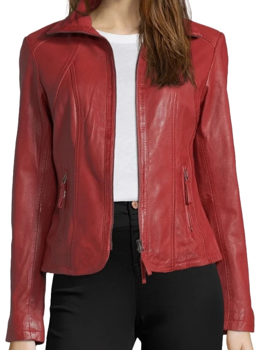 Red Jacket With Leather