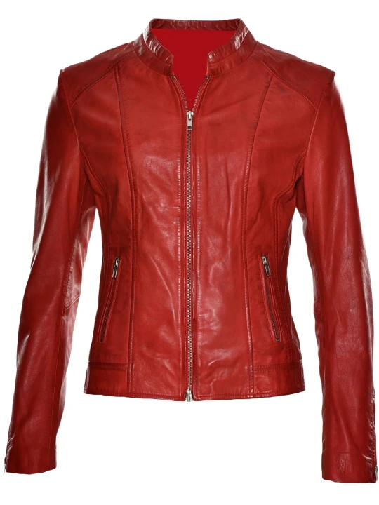 Red Leather Jacket Outfit