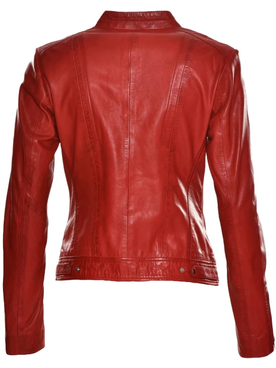 Red Leather Jacket Outfit