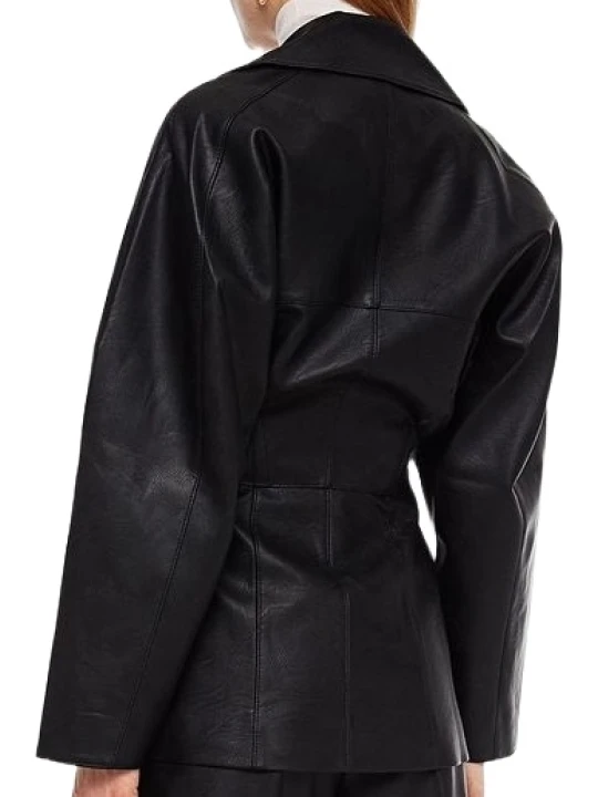 Relaxed Fit Real Leather Jacket