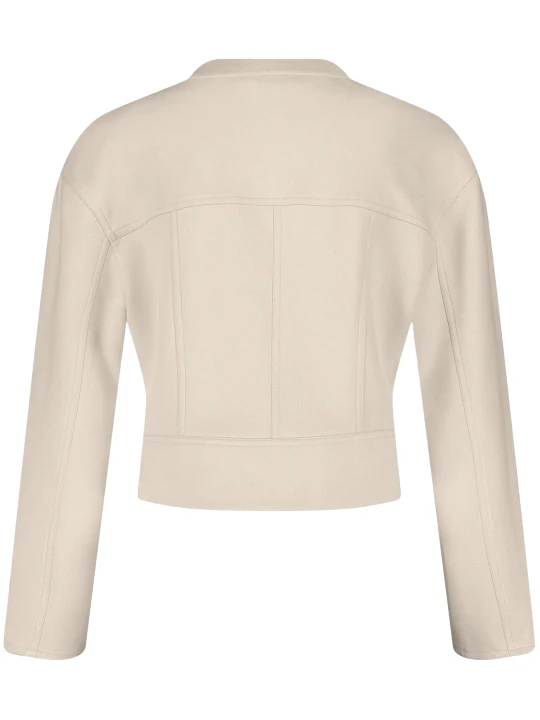 Short Cream Real Leather Jacket Short Cream Real Leather Jacket