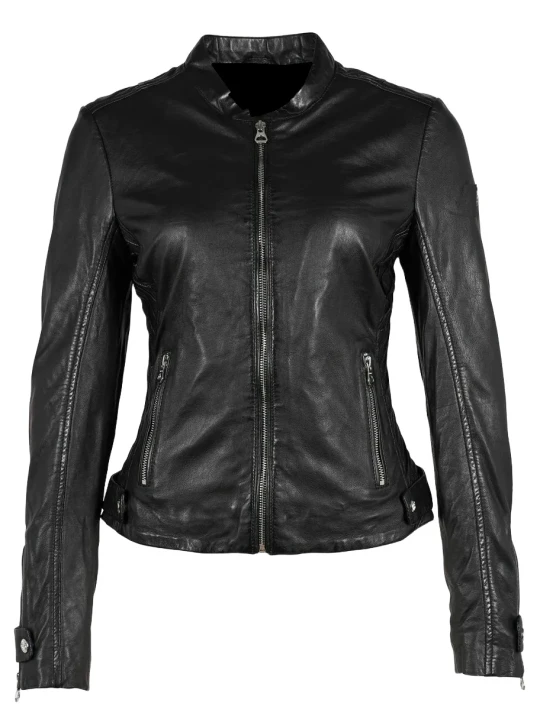 Sleek Black Leather Jacket Sleek Black Leather Jacket