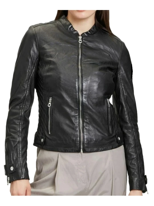 Sleek Black Leather Jacket Sleek Black Leather Jacket