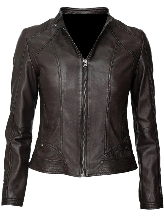 Soft Lambskin Dark Brown Leather Jacket