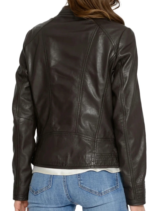 Soft Lambskin Dark Brown Leather Jacket
