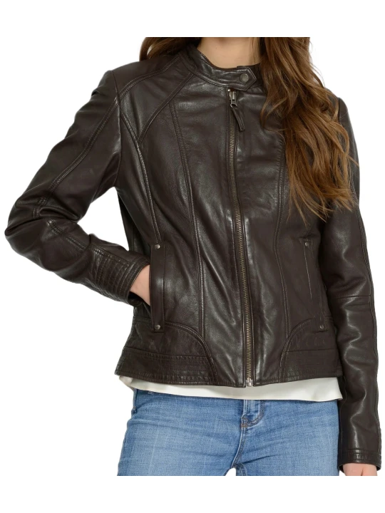 Soft Lambskin Dark Brown Leather Jacket
