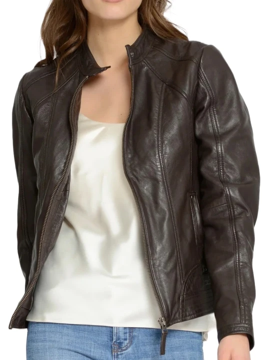Soft Lambskin Dark Brown Leather Jacket