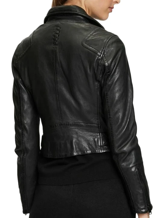 Trendy Leather Jacket Black