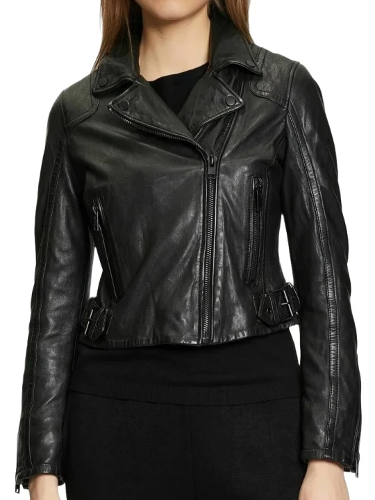 Trendy Leather Jacket Black