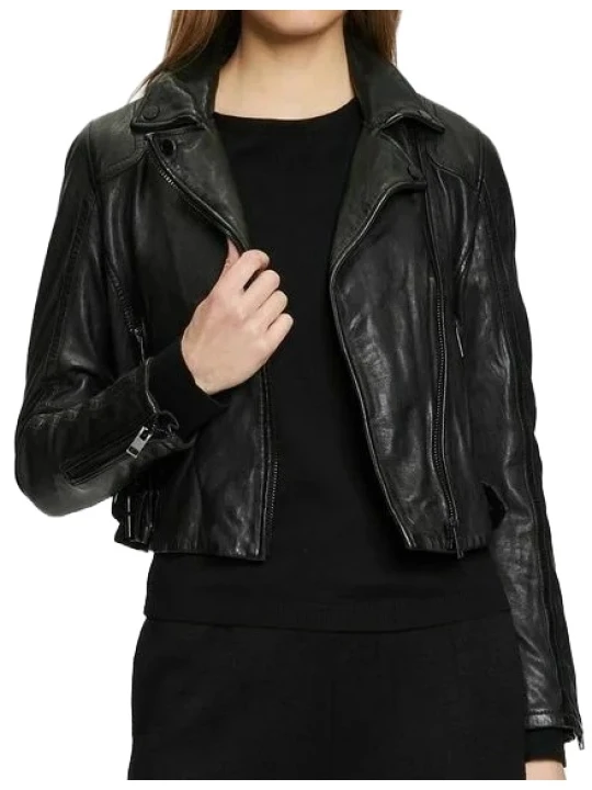 Trendy Leather Jacket Black