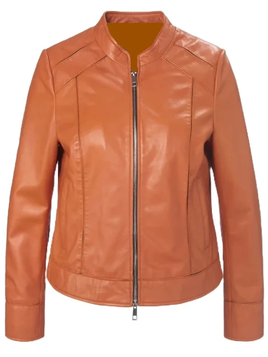 Trendy Lamb Tan Leather Jacket Trendy Lamb Tan Leather Jacket