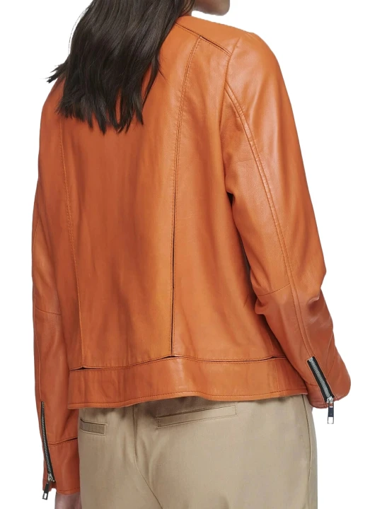 Trendy Lamb Tan Leather Jacket Trendy Lamb Tan Leather Jacket