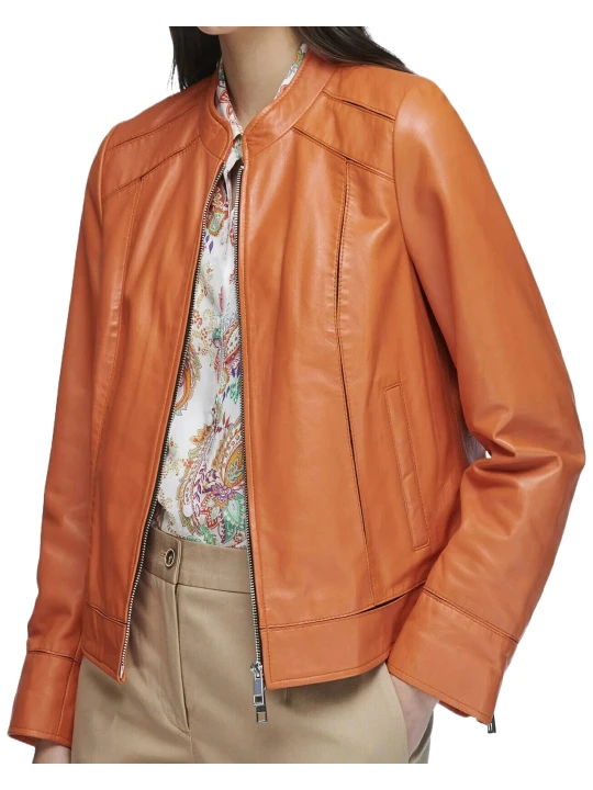Trendy Lamb Tan Leather Jacket Trendy Lamb Tan Leather Jacket