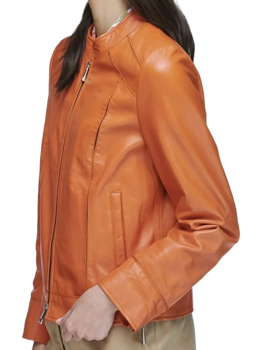 Trendy Lamb Tan Leather Jacket Trendy Lamb Tan Leather Jacket