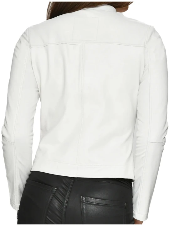 White Plain Leather Outfits