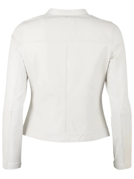 White Plain Leather Outfits
