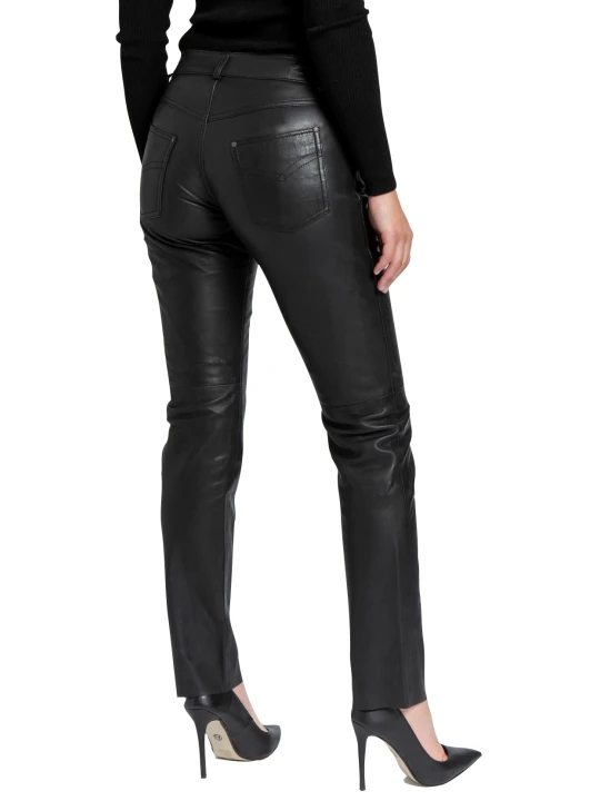 Women Great Look Real Lambskin Black Leather Jeans Women Great Look Real Lambskin Black Leather Jeans