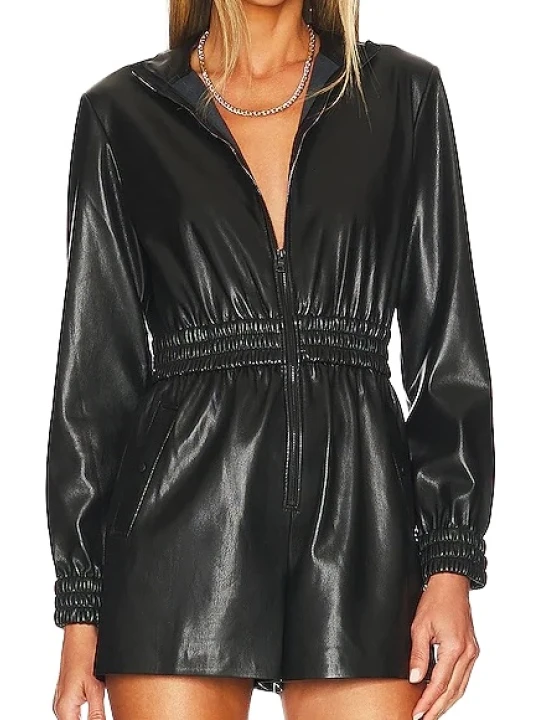 Black Leather Overall