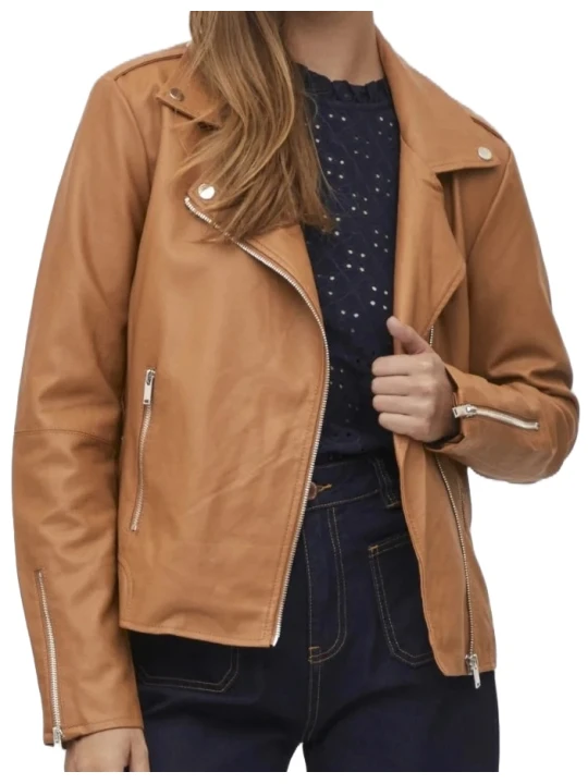Best Tan Leather Moto Jacket