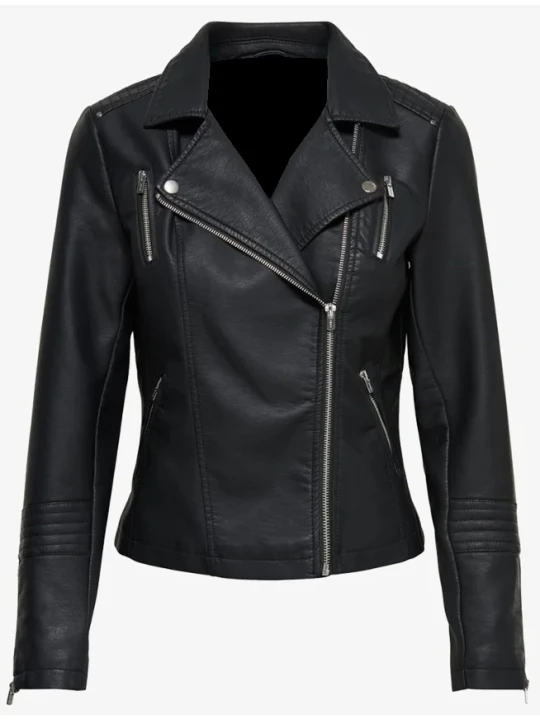 Black Leather Moto Jacket