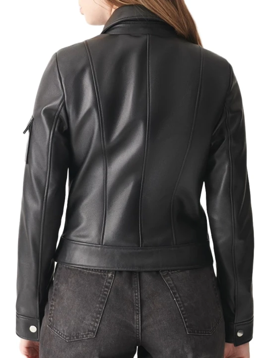 Black Leather Racer Jacket Black Leather Racer Jacket