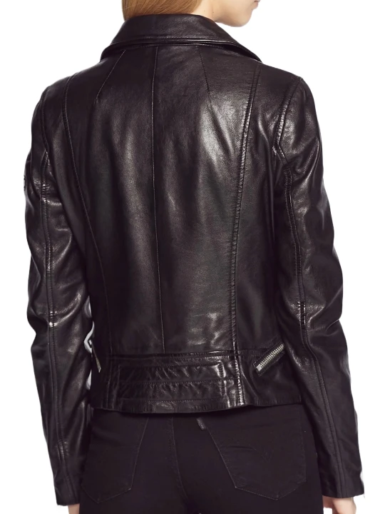 Classic Black Biker Leather Jacket
