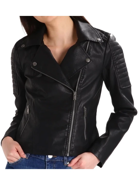 Cool Black Leather Biker Jacket