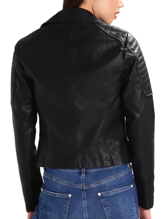 Cool Black Leather Biker Jacket