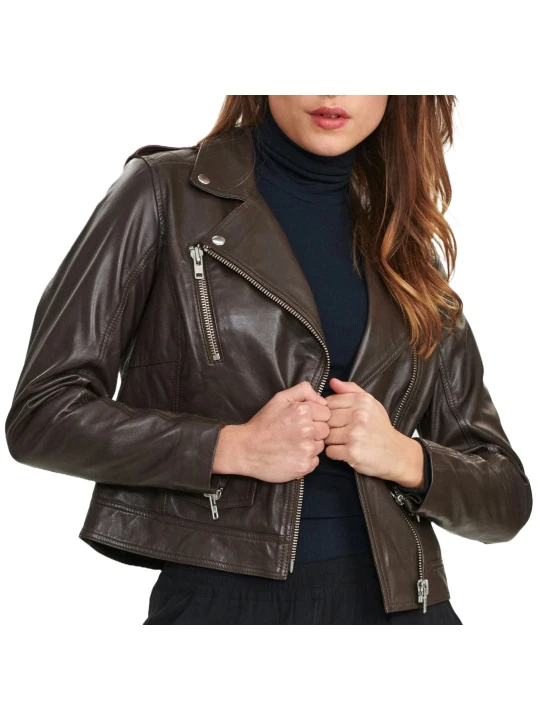 Custom Leather Dark Brown Racing Jackets