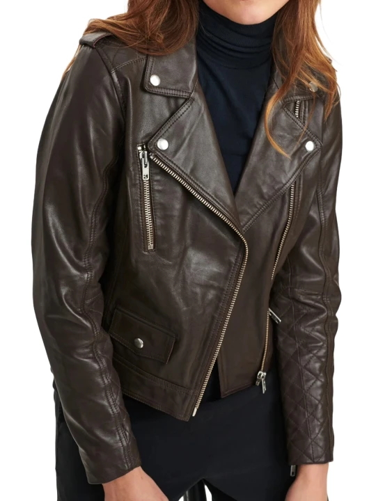Custom Leather Dark Brown Racing Jackets