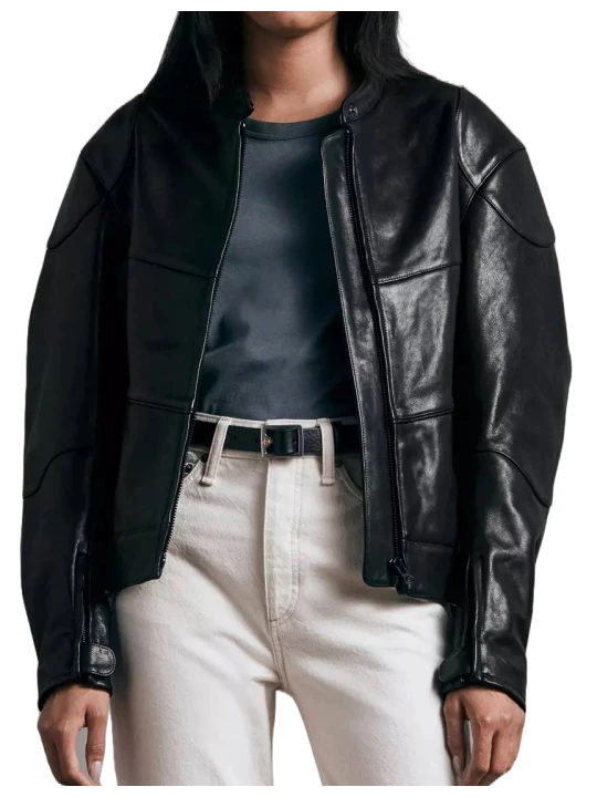 Fitted Black Leather Jacket