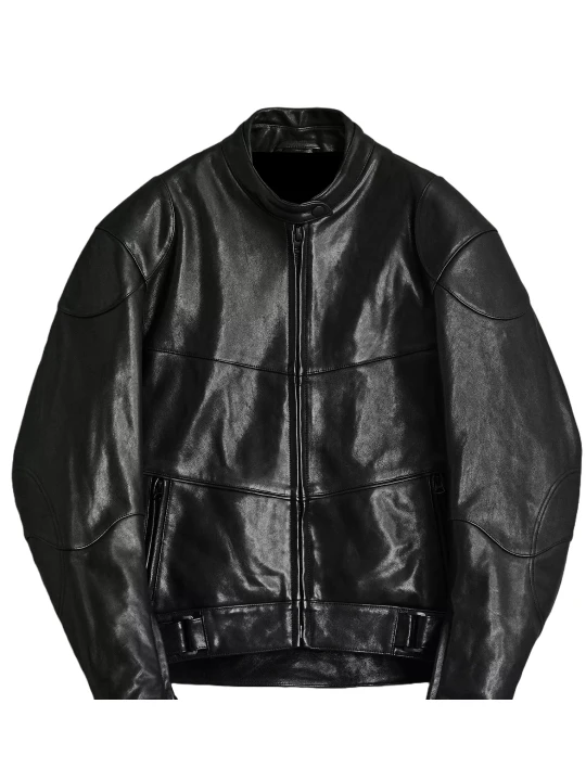 Fitted Black Leather Jacket