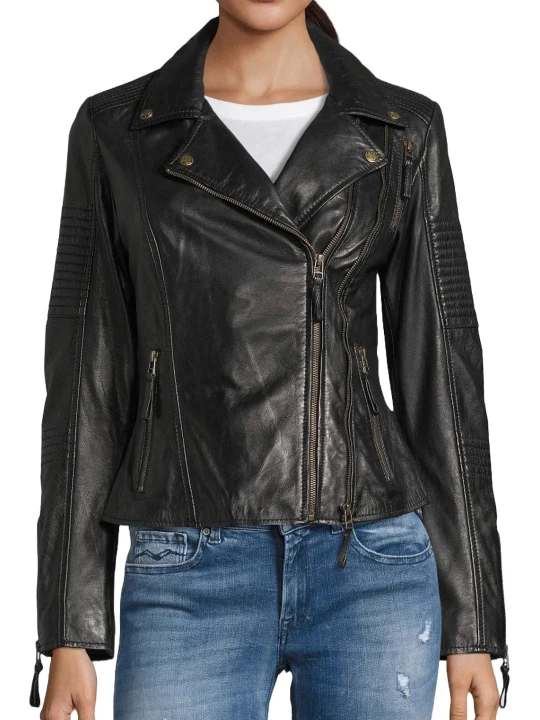 Gear Black Leather Jacket