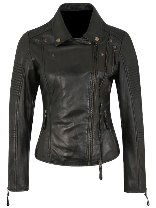 Gear Black Leather Jacket