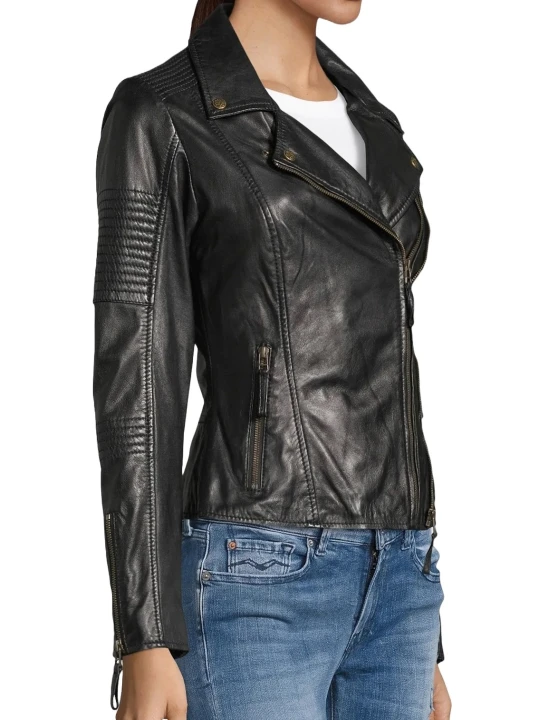 Gear Black Leather Jacket
