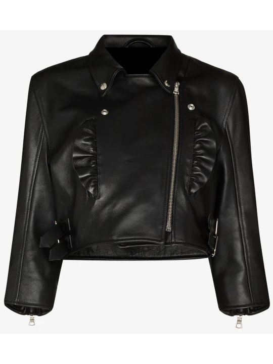 Gorgeous Black Leather Moto Jacket