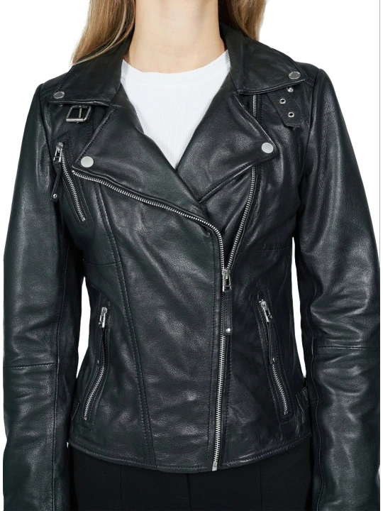 Leather Moto Jacket Black