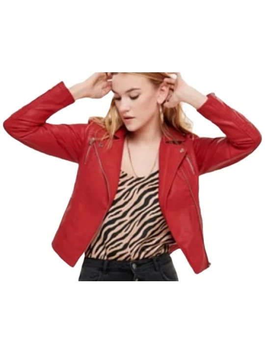 Leather Red Motorcycle Jacket