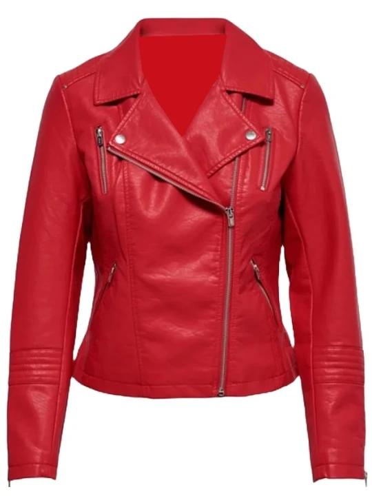 Leather Red Motorcycle Jacket