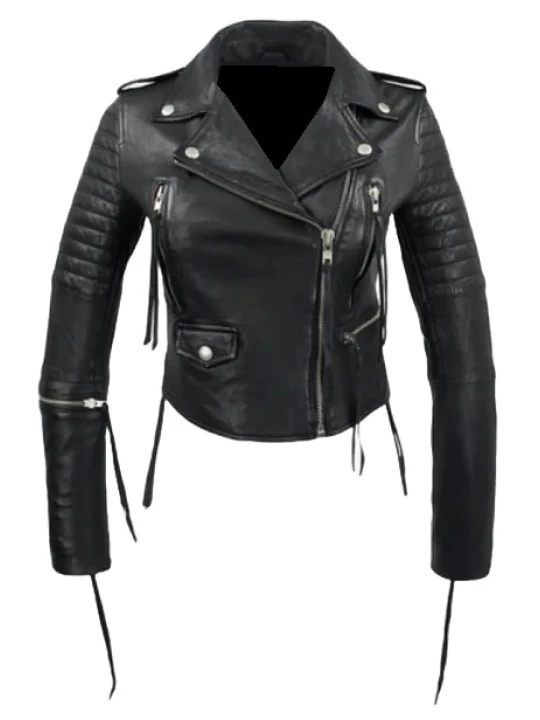 Outfit Black Leather Biker Jacket 
