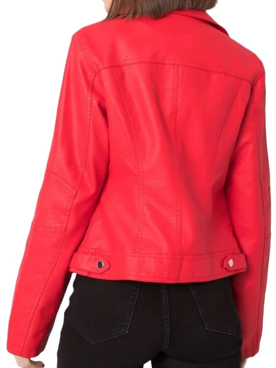 Red Leather Moto Jacket Red Leather Moto Jacket